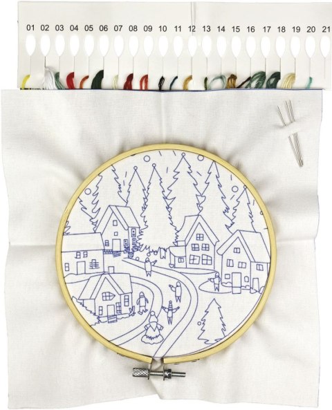 Zestaw kreatywny Craft-Fun Series Zestaw do haftowania - świąteczna wioska Titanum (25YY0512(1-6#)) Titanum