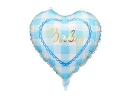 Balon foliowy Baby serce niebieskie 14cal Partydeco (FB347) Partydeco