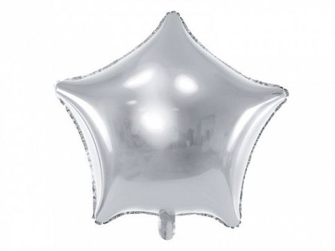 Balon foliowy gwiazdka srebrna 48 cm 19cal Partydeco (FB3M-018) Partydeco