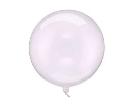 Balon gumowy Kula, 40cm, transparentny fiolet transparentny 400mm 16cal Partydeco (ORB16-1-014) Partydeco