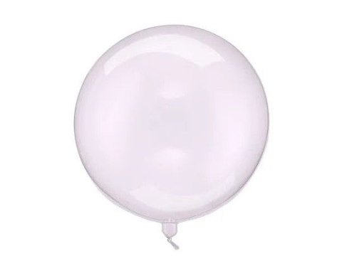Balon gumowy Kula, 40cm, transparentny fiolet transparentny 400mm 16cal Partydeco (ORB16-1-014) Partydeco