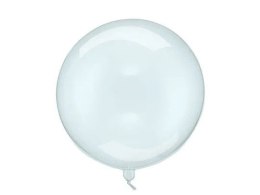 Balon gumowy Kula, 40cm, transparentny niebieski transparentny 400mm 16cal Partydeco (ORB16-1-001) Partydeco