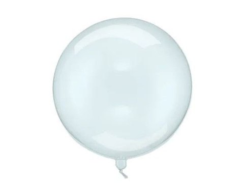 Balon gumowy Kula, 40cm, transparentny niebieski transparentny 400mm 16cal Partydeco (ORB16-1-001) Partydeco