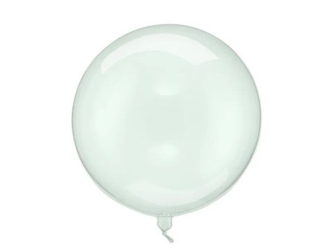 Balon gumowy Kula, 40cm, transparentny zielony transparentny 400mm 16cal Partydeco (ORB16-1-012) Partydeco