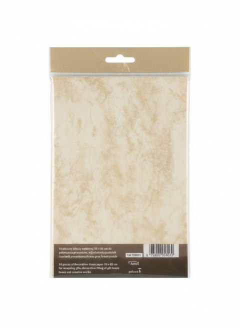 Bibuła gładka ozdobna marmur złoty 50mm x 65mm Galeria Papieru (259001) Galeria Papieru