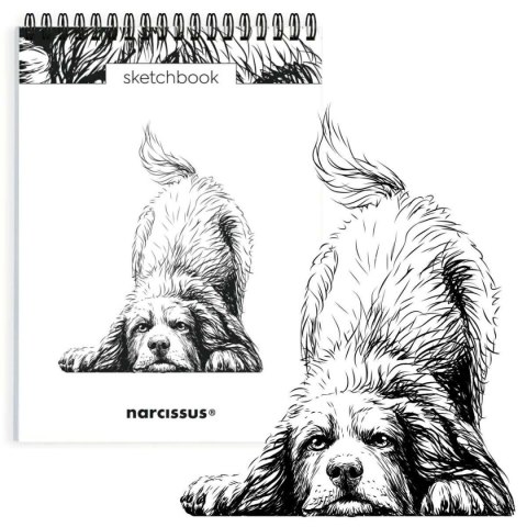 Blok artystyczny szkicownik Pies A5 120g 60k Narcissus Narcissus