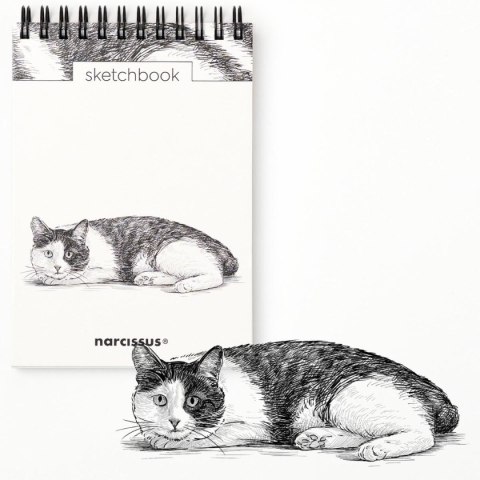 Blok artystyczny szkicownik kot A6 120g 60k Narcissus Narcissus