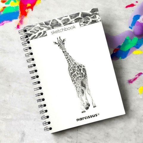 Blok artystyczny szkicownik żyrafa B5 120g 60k Narcissus Narcissus