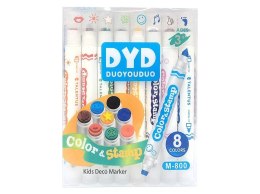 Flamaster ze stempelkami 8 kol. Adar (620391) Adar