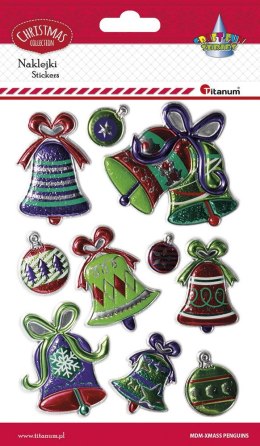 Naklejka (nalepka) Craft-Fun Series Boże Narodzenie dzwonki, bombki Titanum (MDM-XMASS BELLS) Titanum