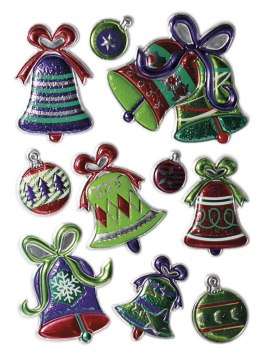 Naklejka (nalepka) Craft-Fun Series Boże Narodzenie dzwonki, bombki Titanum (MDM-XMASS BELLS) Titanum