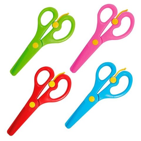 Nożyczki dla dzieci bezpieczne z odbojnikiem 13,5cm Flamingo