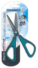 Nożyczki teflonowe czarne ostrze 3D 15cm Flamingo (FL055526) Flamingo