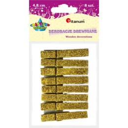 Ozdoba drewniana Craft-Fun Series klamerki brokatowe Titanum (363167) Titanum