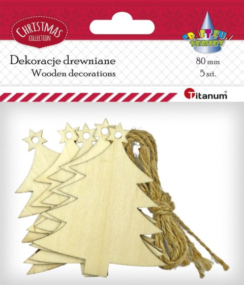 Ozdoba drewniana Craft-Fun Series zawieszka choinka Titanum (5903714533671) Titanum