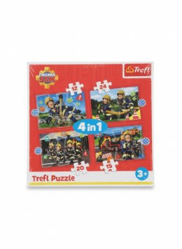 Puzzle Strażak Sam Przygody strażaka Sama 4w1 el. Trefl (34632) Trefl