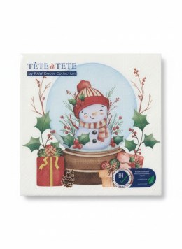 Serwetki BN Snowman in a ball mix nadruk bibuła [mm:] 330x330 Paw (TL235300) Paw