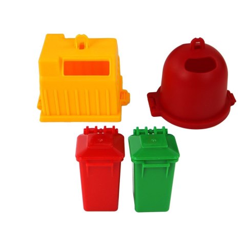 Śmieciarka Dźwig Przyczepa Napęd Frykcyjny Dźwięki Zielona Lean (16619) Lean