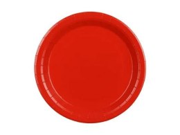 Talerz jednorazowy czerwone papier śr. 230mm 6 szt Partydeco (TPP102-007) Partydeco