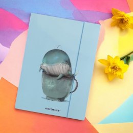 Teczka kartonowa na gumkę wieloryb A4 różne 270g Narcissus Narcissus