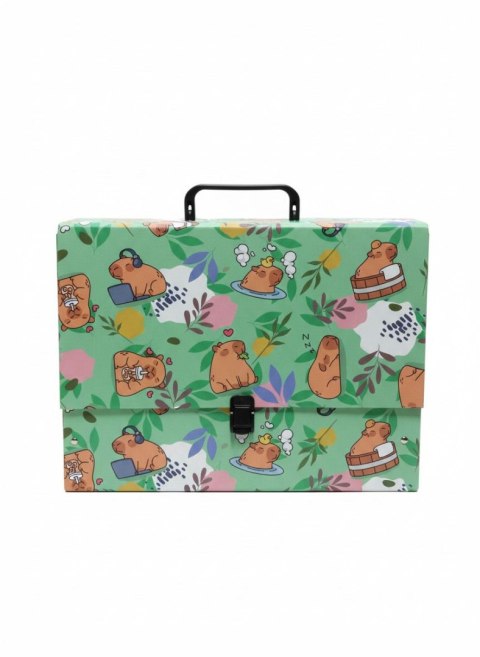 Teczka kartonowa na klips KAPIBARA ŁĄKA t0120 Z RĄCZKĄ B4 mix Penmate (TT9236) Penmate