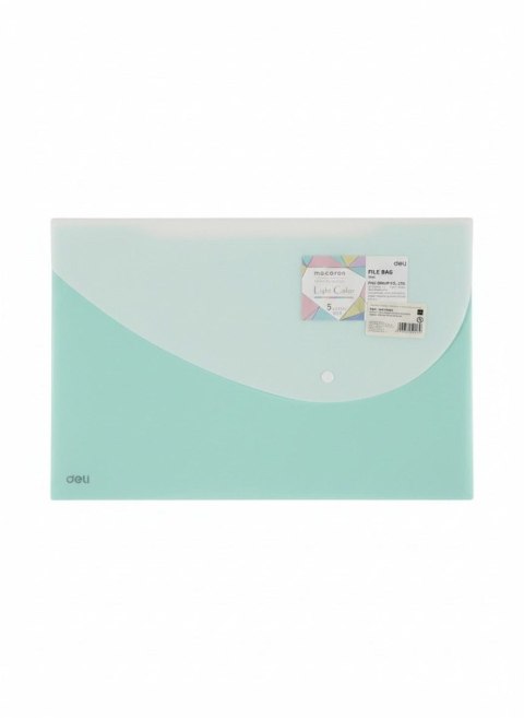 Teczka plastikowa na zatrzask MACARON 5905658800130 A4 zielony Deli (E5506_GREEN) Deli
