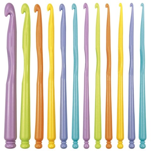 Zestaw do szydełkowania Craft-Fun Series szydełka plastikowe 12 rozmiarów Titanum (25JP0216) Titanum