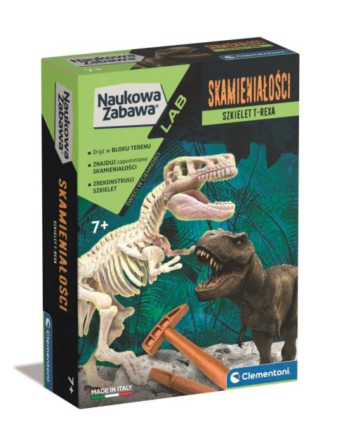 Zestaw kreatywny dla dzieci Naukowa zabawa Skamieniałości. T-Rex fluorescencyjne Clementoni (50858) Clementoni