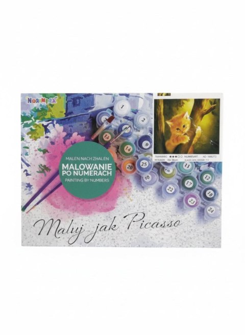 Zestaw kreatywny malowanie po numerach - kotek na drzewie Norimpex (NO-1008272) Norimpex