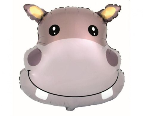 Balon foliowy Hipopotam (głowa), pakowany 24cal Godan (B901873) Godan