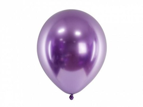 Balon gumowy Glossy 10 szt. fioletowy 300mm Partydeco (CHB1-014-10) Partydeco