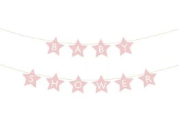 Baner Baby shower, 290x16.5 cm, jasny różowy Partydeco (GRL97-081J) Partydeco