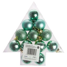 Bombki komplet w choince (12 szt.) miętowe plastik Arpex (BN7919MIE-7865) Arpex