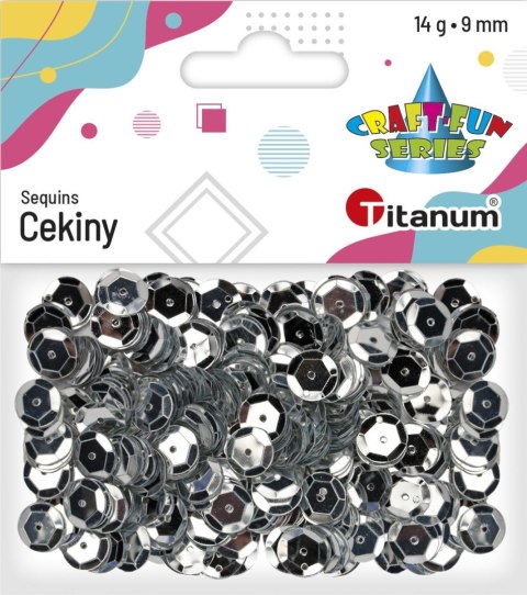 Cekiny Craft-Fun Series okrągłe 9mm srebrne 14g Titanum (CM9S) Titanum