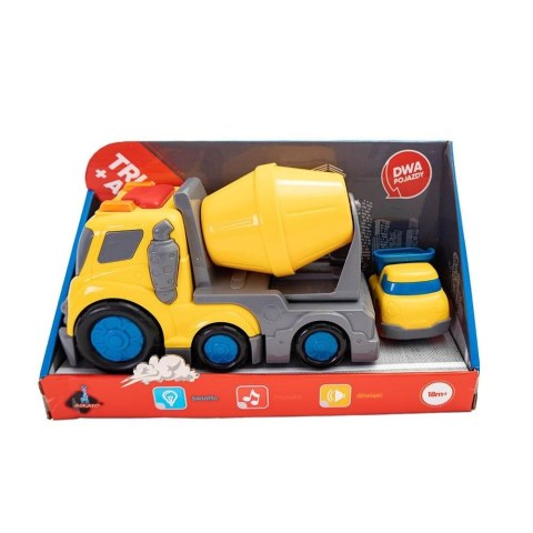 Ciężarówka Zestaw autek 2w1 - Betoniarka i mini wywrotka Askato (123660) Askato