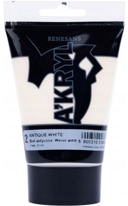 Farba akrylowa biel antyczna kolor: biały antyczny 100ml Renesans (01) Renesans