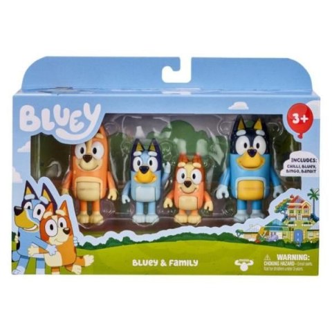 Figurka Bluey Blue 4Pak Rodzinka Tm Toys (BLU13009) Tm Toys