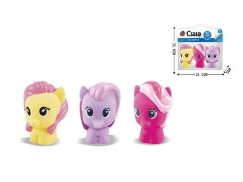 Figurka piszczki koniki 3 szt. Bigtoys (BPI2022) Bigtoys