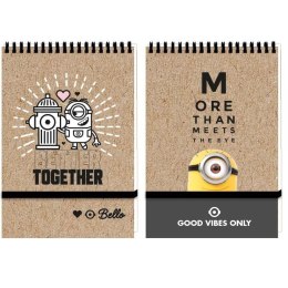 Kołozeszyt (kołonotatnik) MINIONKI A6 96k. kratka Beniamin Beniamin