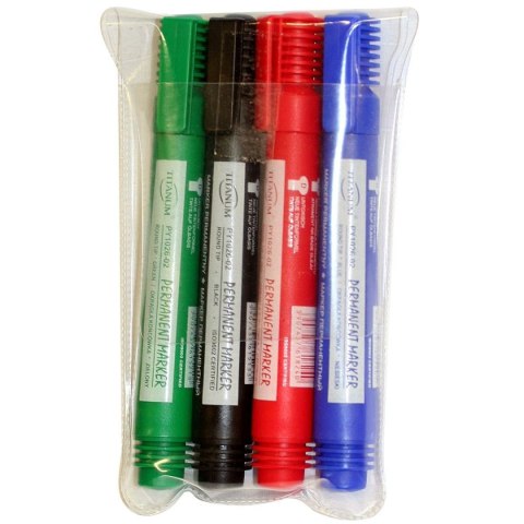 Komplet markerów permanentnych Titanum PY1026-02 4 kolory Titanum