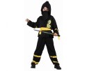 Kostium dla dzieci Czarny Ninja (bluzka z kapturem, pasek, maska, spodnie), rozm.120/130 cm Godan (SL-JJ12) Godan