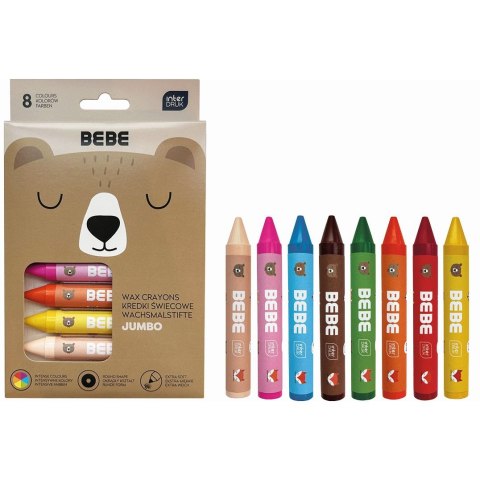 Kredki świecowe BB KIDS pastel jumbo 8 kol. Interdruk (8 kol) Interdruk