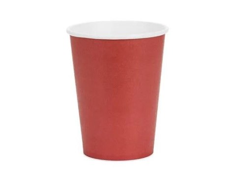 Kubek jednorazowy ciemnoczerwony papier 250ml Partydeco (KPP90-007C-EU1) Partydeco