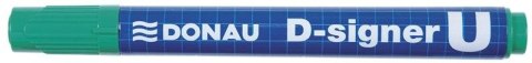 Marker permanentny D-Signer wkład zielony 2,0-4,0mm okrągła końcówka Donau (7371001-06PL) Donau