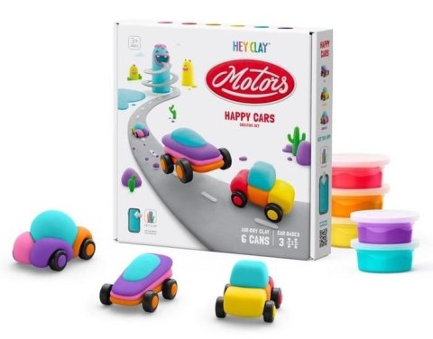 Masa plastyczna dla dzieci Hey Clay wesołe auta mix Tm Toys (HCL60902) Tm Toys