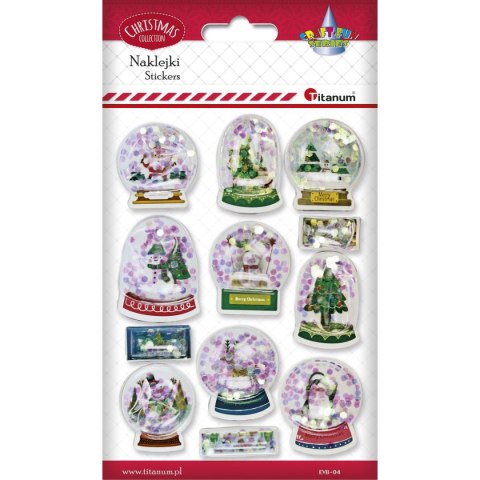 Naklejki świąteczne Craft-Fun Series kule śnieżne Titanum (EVB-04) Titanum