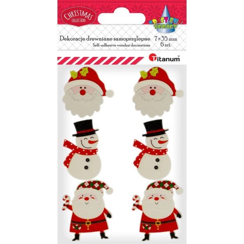 Ozdoba drewniana Craft-Fun Series Boże Narodzenie samoprzylepne Titanum (AQE19118-7) Titanum