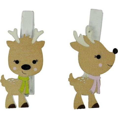 Ozdoba drewniana Craft-Fun Series klamerki XMAS renifery Titanum (AQE19118-3) Titanum