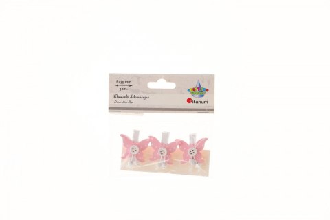 Ozdoba drewniana Craft-Fun Series klamerki z motylami opakowanie 3 szt. Titanum (19AQE0701) Titanum