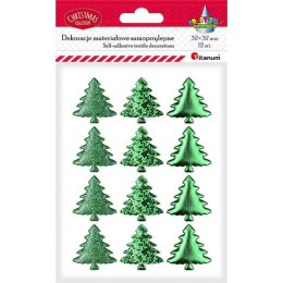 Ozdoba materiałowa Craft-Fun Series samoprzylepna Zielone choinki Titanum (BJ25042715) Titanum